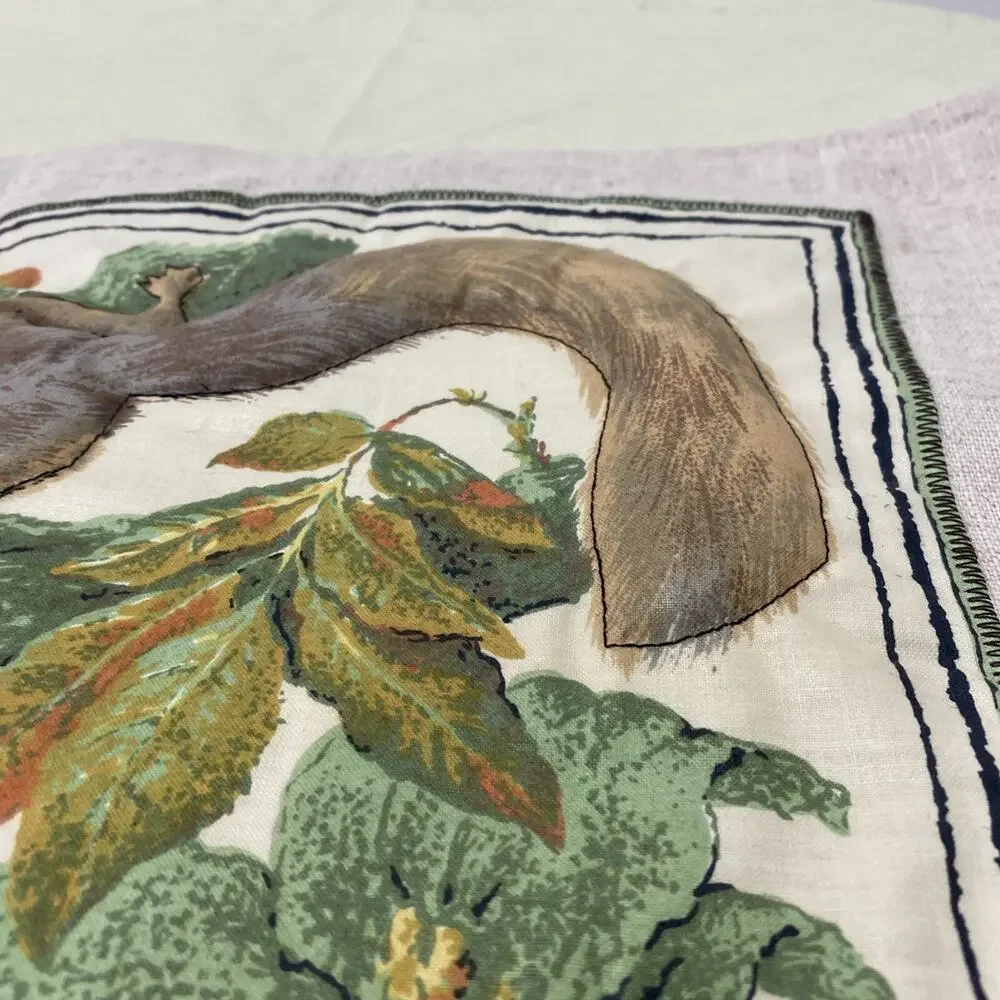 Vintage Handmade Squirrel Decorative Decor 3D Statement Pillowcase Layered